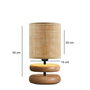 Opviq Lámpara de Mesa de Madera y Bambú Beige